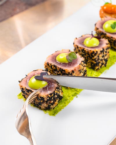 Hotel Griso gourmet dish at the restaurant