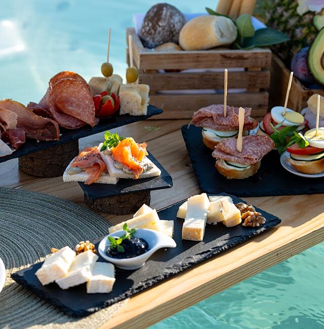 Hotel Griso Floating Breakfast served in a private Jacuzzi on Lake Como